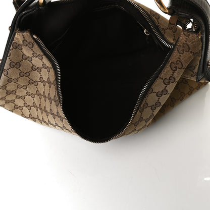 Gucci Monogram Medium Horsebit Chain Hobo Dark Brown 5 of 28