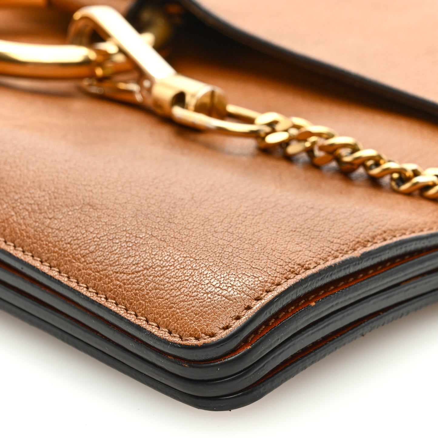 Goatskin Medium Faye Shoulder Bag Caramel