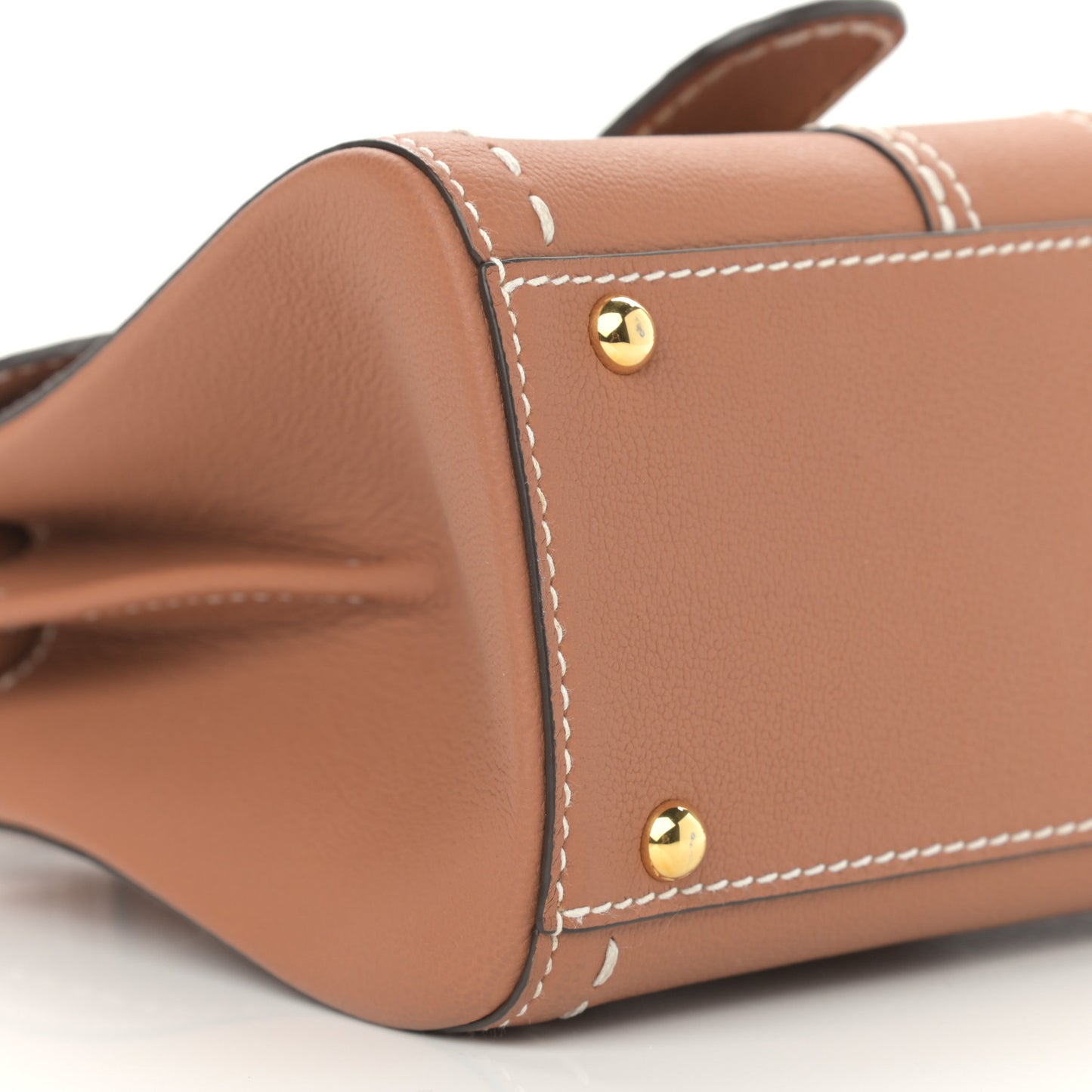 Grained Rodeo Calfskin Surpique Mini Brillant Satchel Vegetal Ivory