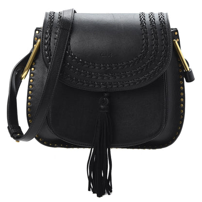 Chloe Calfskin Braided Medium Hudson Shoulder Bag Black 1 of 11