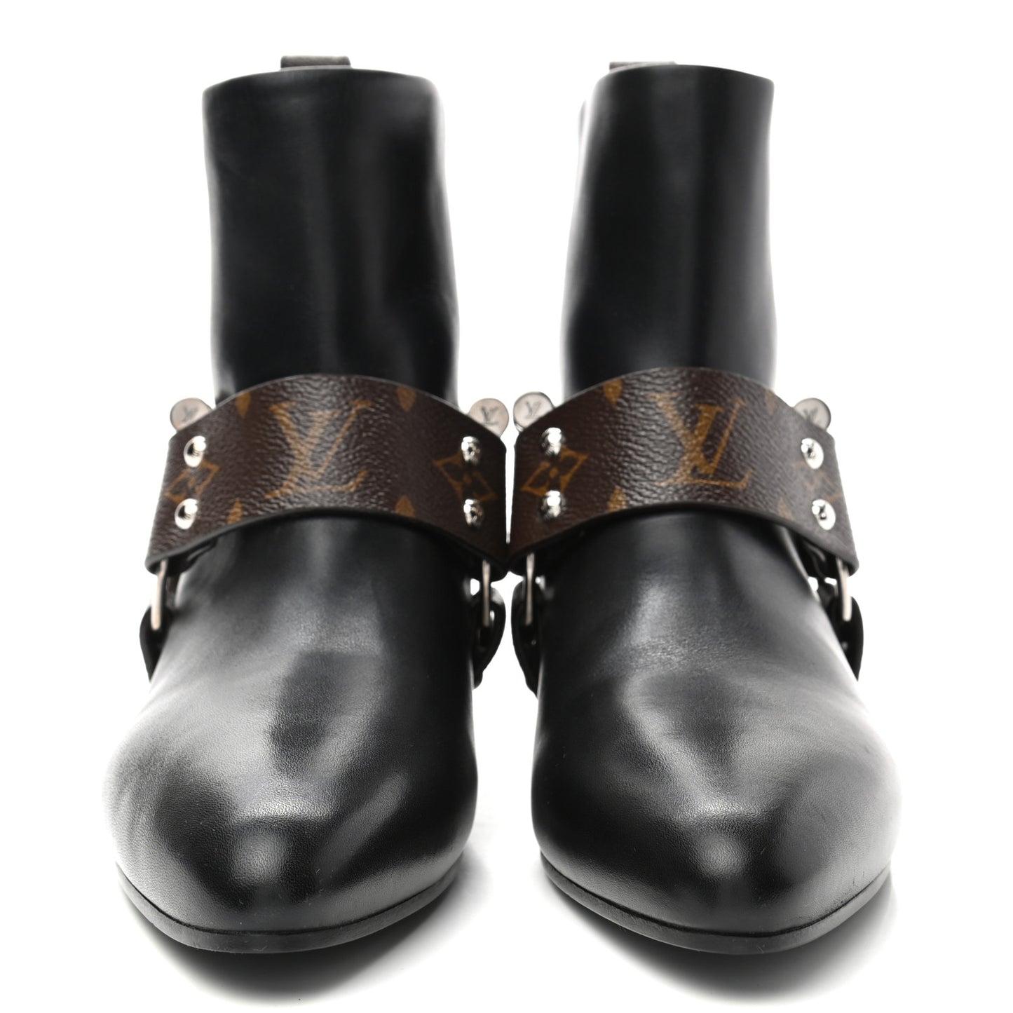 Calfskin Monogram Rhapsody Ankle Boots 38 Black
