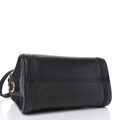 Alexander McQueen Pebbled Calfskin Mini Skull Padlock Zip Around Tote Black 4 of 10