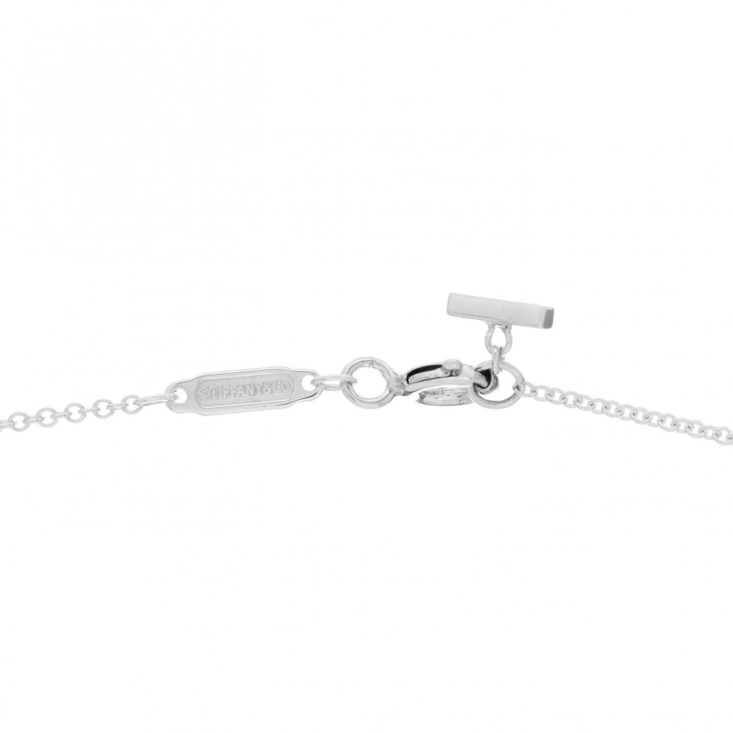 Sterling Silver Large T Smile Pendant Necklace