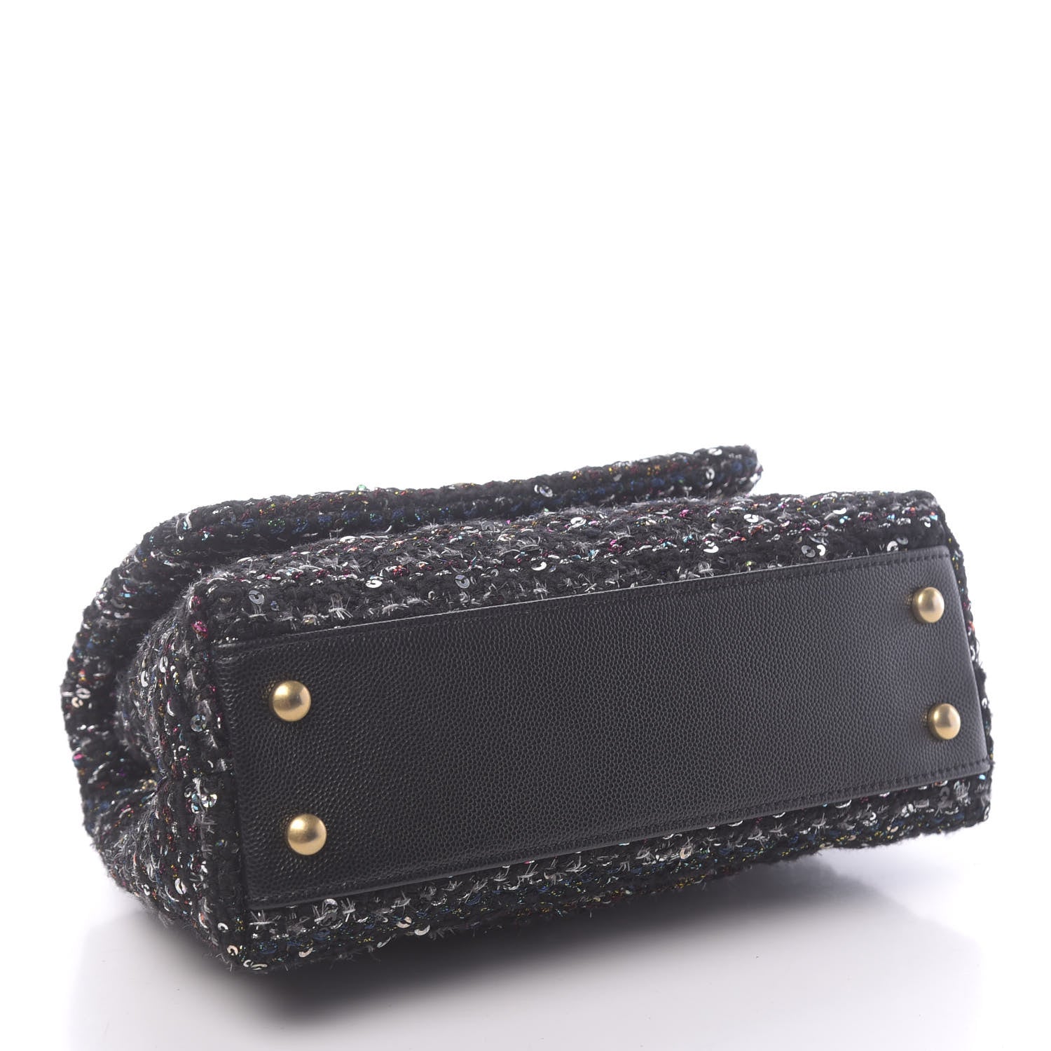 Chanel Tweed Sequin Mini Coco Handle Flap Black 4 of 11