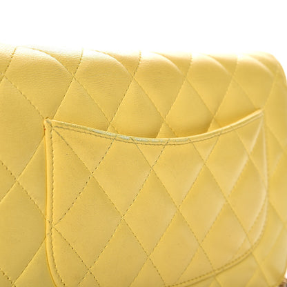 Chanel Lambskin Quilted Wallet on Chain WOC Yellow 15 of 21