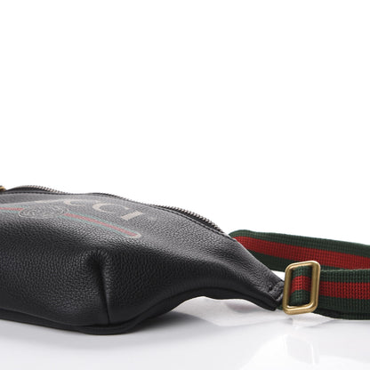 Gucci Grained Calfskin Small Logo Belt Bag Black 6 of 10
