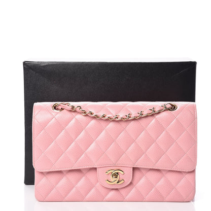 Chanel Caviar Quilted Medium Double Flap Pink 11 of 11
