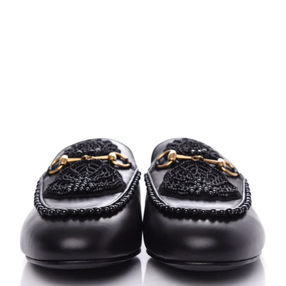 Gucci Malaga Kid Bead Embellished Womens Princetown Slippers 40 Black 2 of 11
