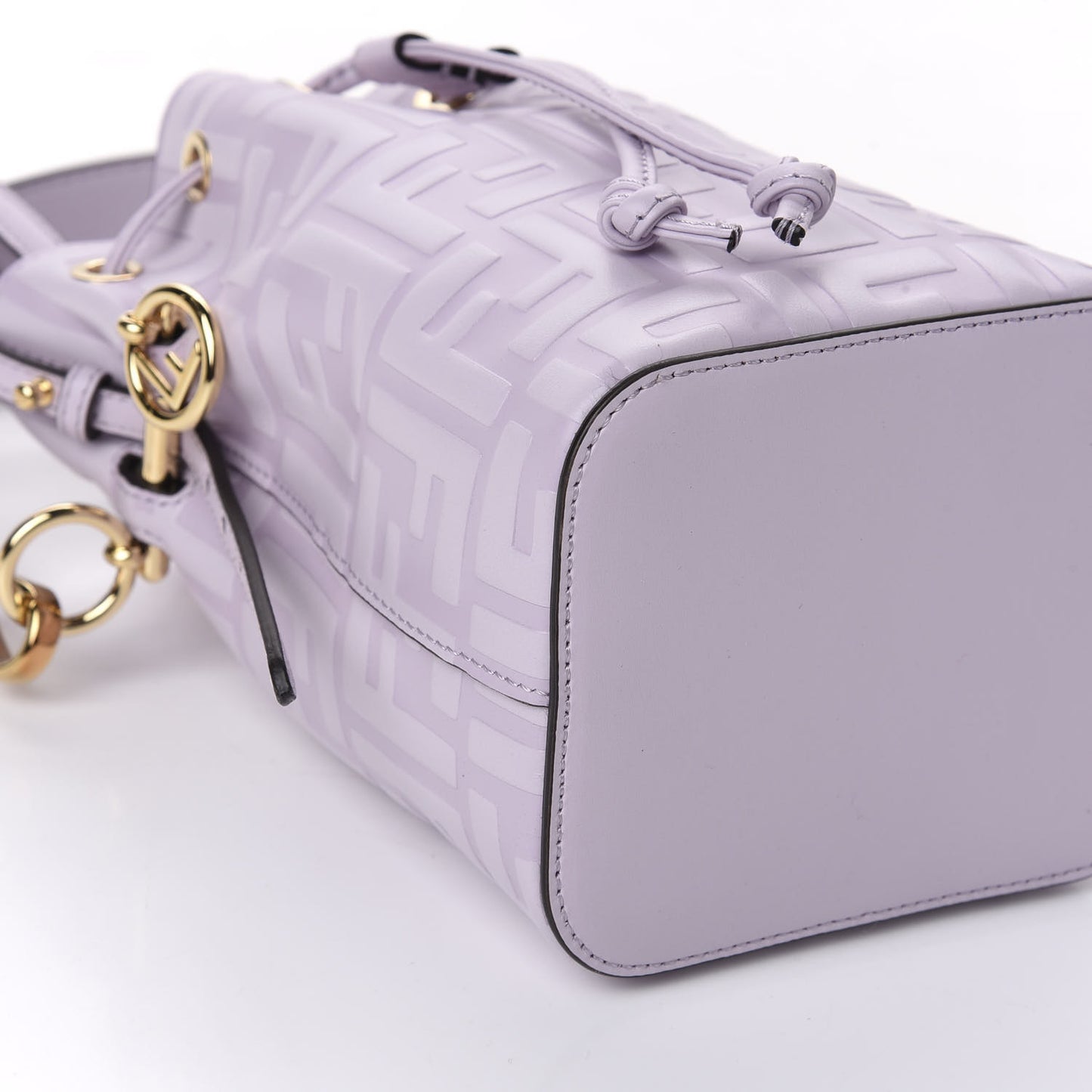 Vitello Termosport F is Fendi FF 1974 Embossed Mini Mon Tresor Bucket Bag Anemone