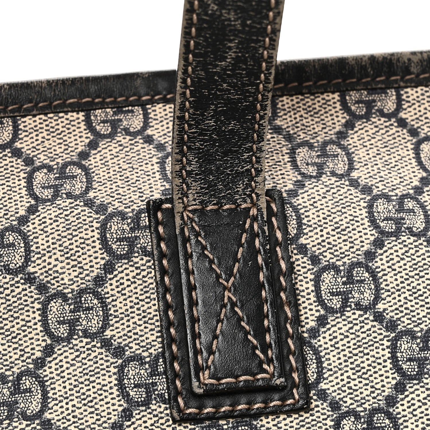 Gucci GG Supreme Monogram Medium Zippered Shopping Tote Navy Navy 13 of 14