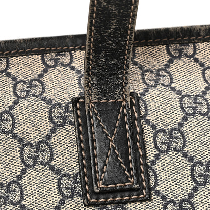Gucci GG Supreme Monogram Medium Zippered Shopping Tote Navy Navy 13 of 14