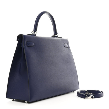 Hermes Epsom Kelly Sellier 35 Bleu Saphir 2 of 13