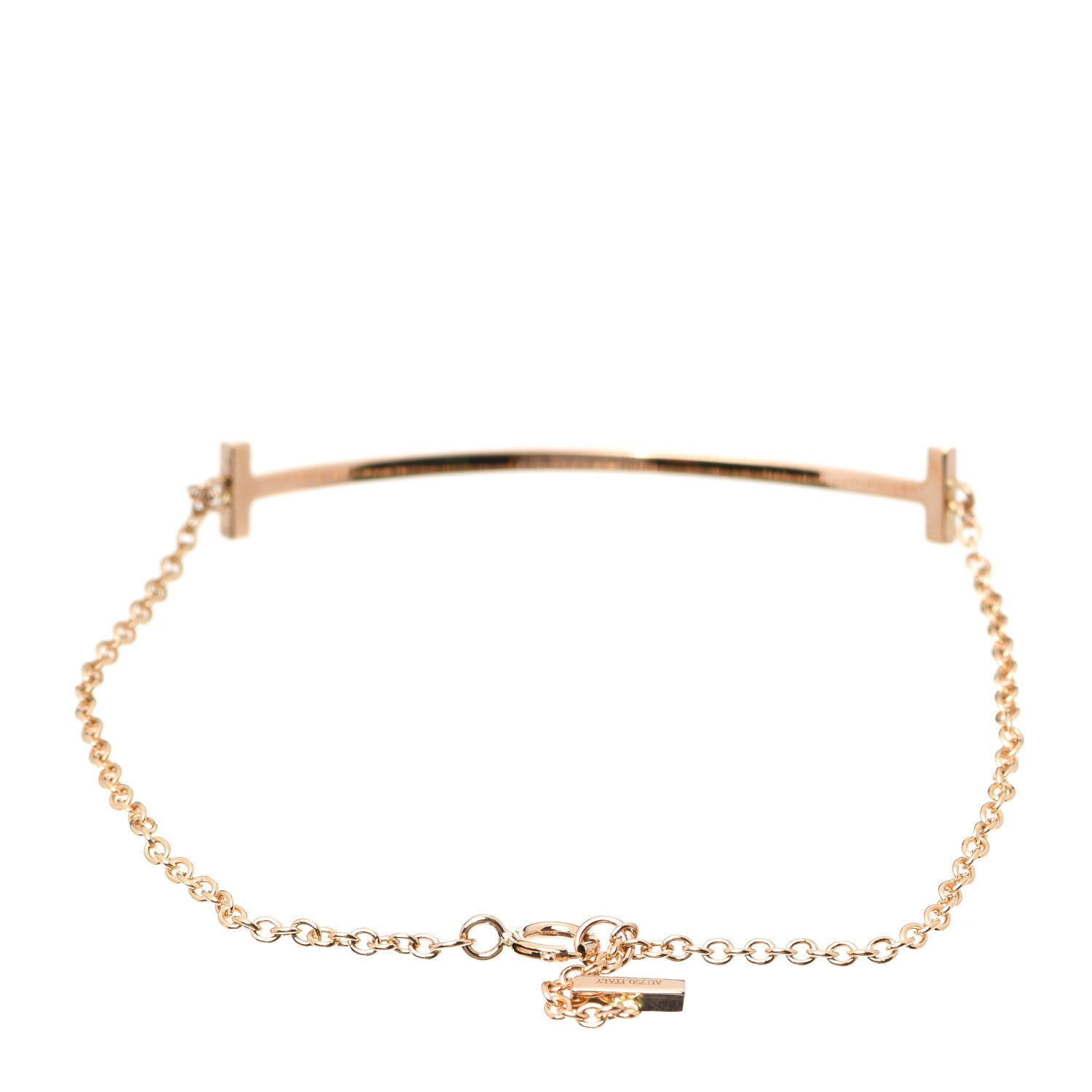 Tiffany 18K Rose Gold T Smile Bracelet 3 of 6