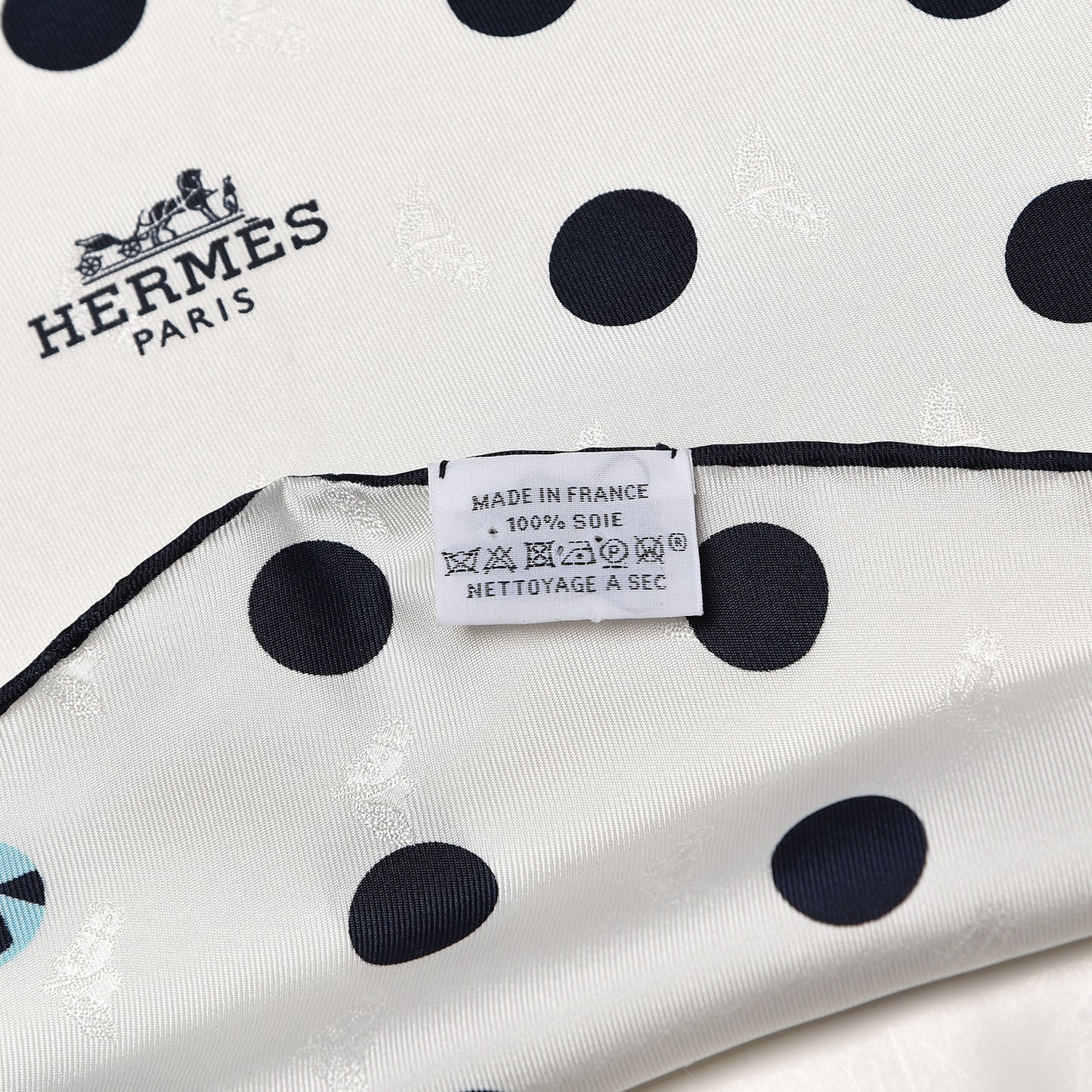 Silk Alphapois Losange Medium Scarf Blanc Marine Ciel