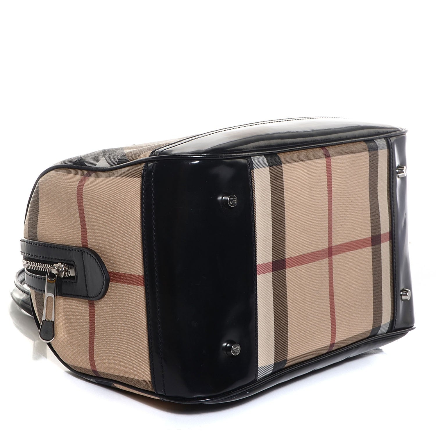 Burberry Nova Check Bowling Bag Black 4 of 9