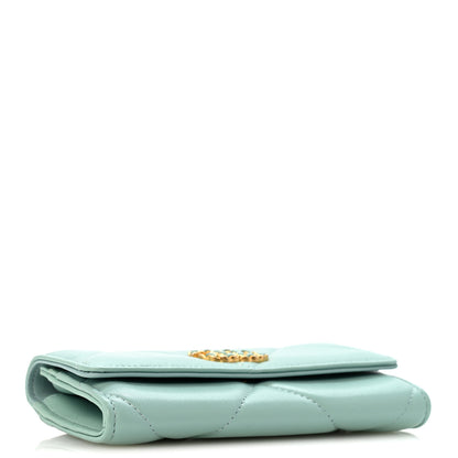 Chanel Lambskin Quilted Chanel 19 Flap Wallet Light Blue 4 of 10