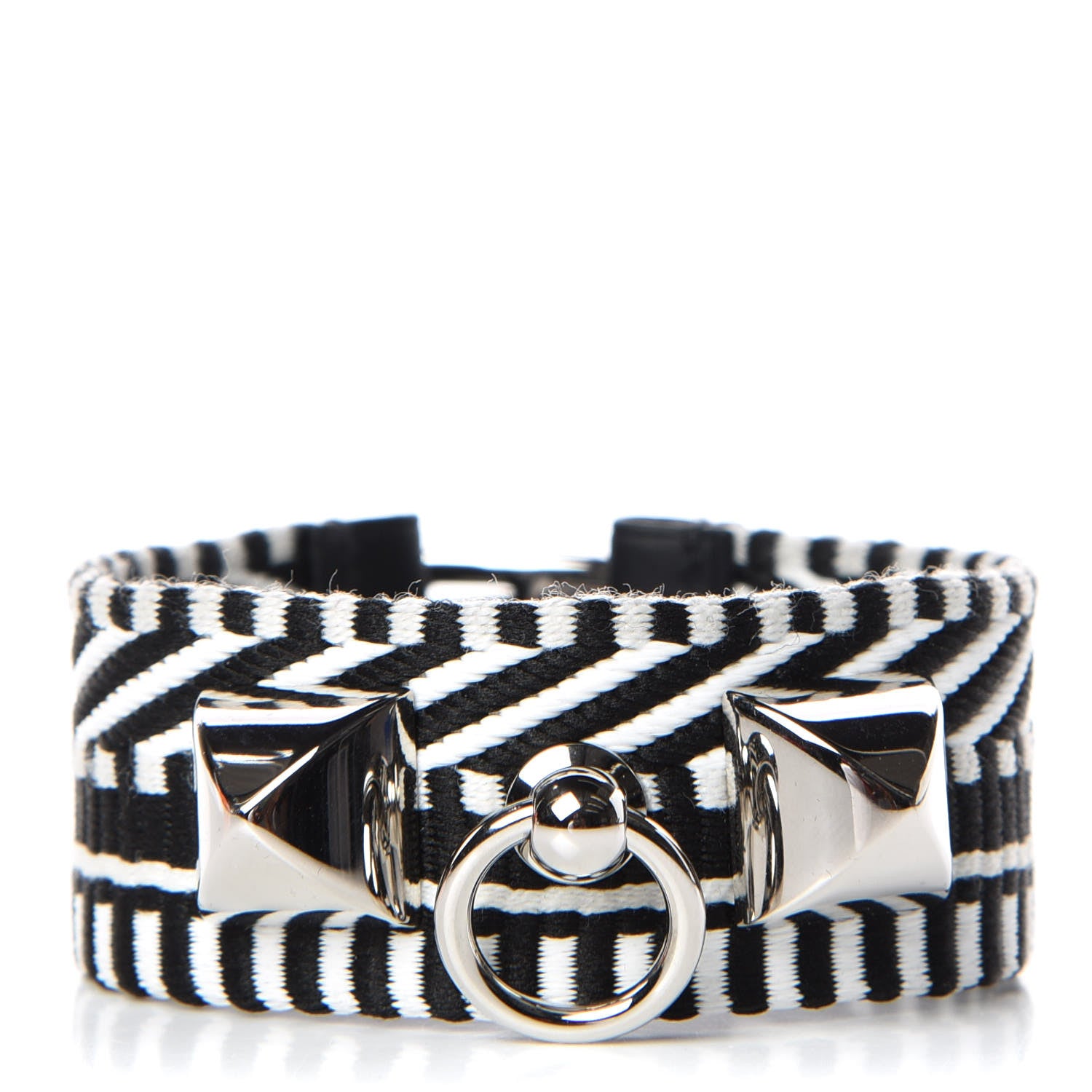 Hermes Toile Sombrero Rivale Cavale Bracelet T3 Black 1 of 6
