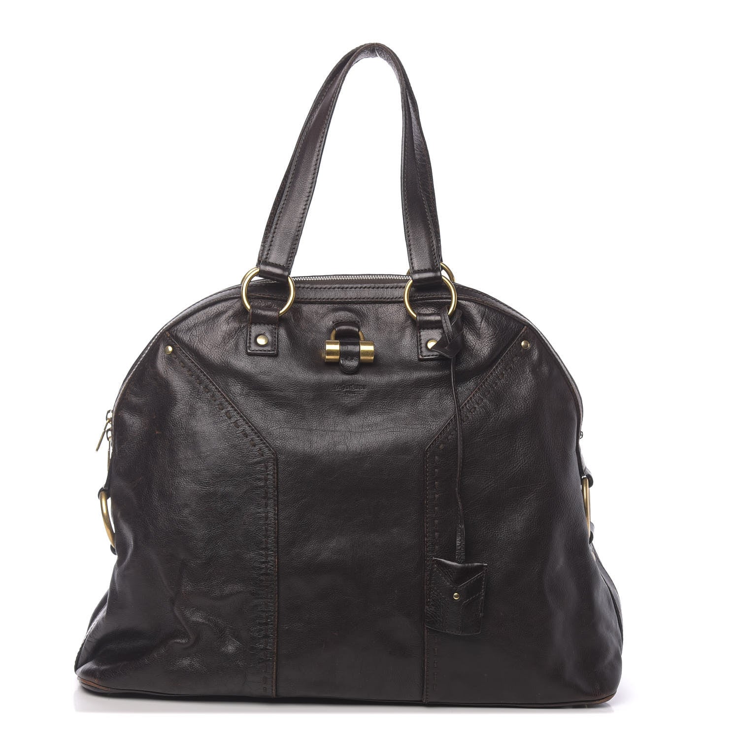 Saint Laurent Calfskin Oversized Muse Brown 1 of 19