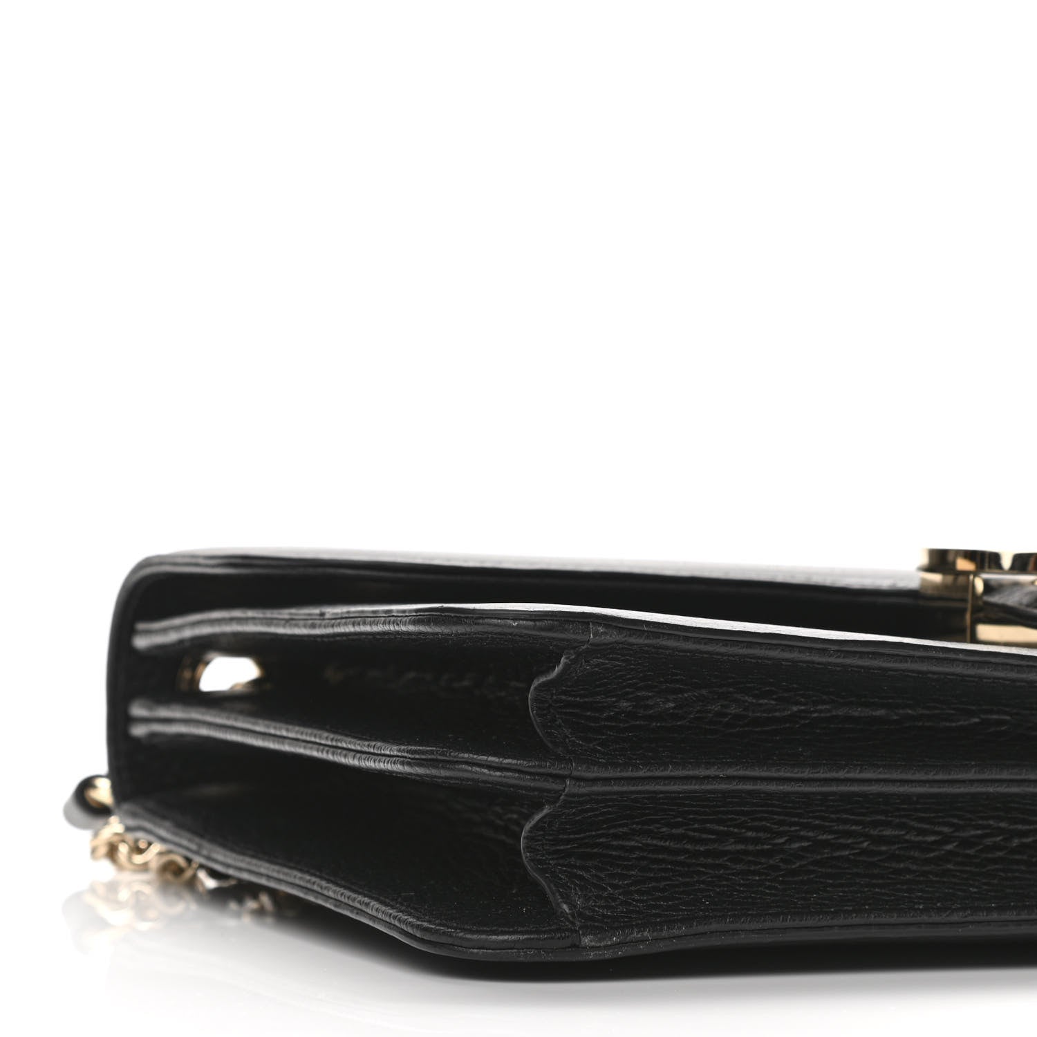 Gucci Dollar Calfskin Interlocking G Shoulder Bag Black 9 of 10