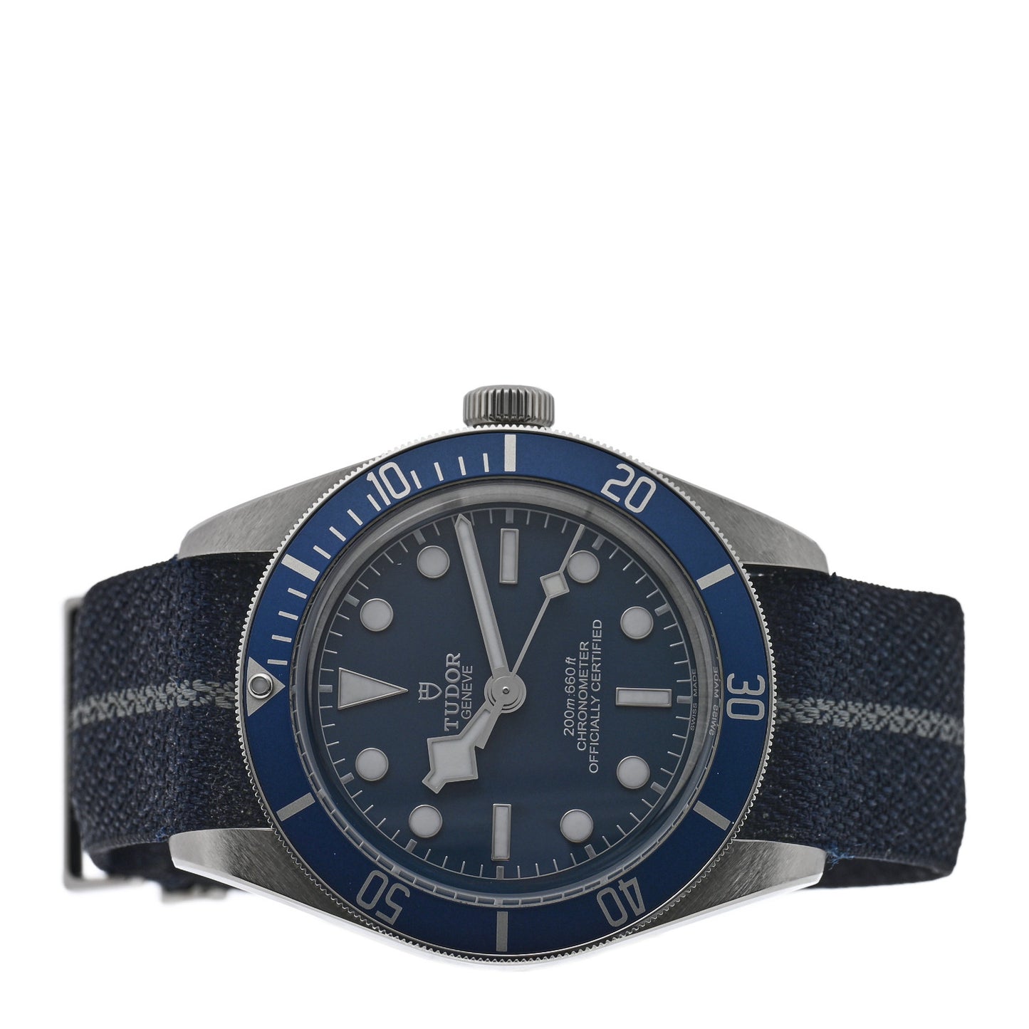 Stainless Steel Fabric 39mm Black Bay Fifty Eight Automatic Watch Blue 79030B
