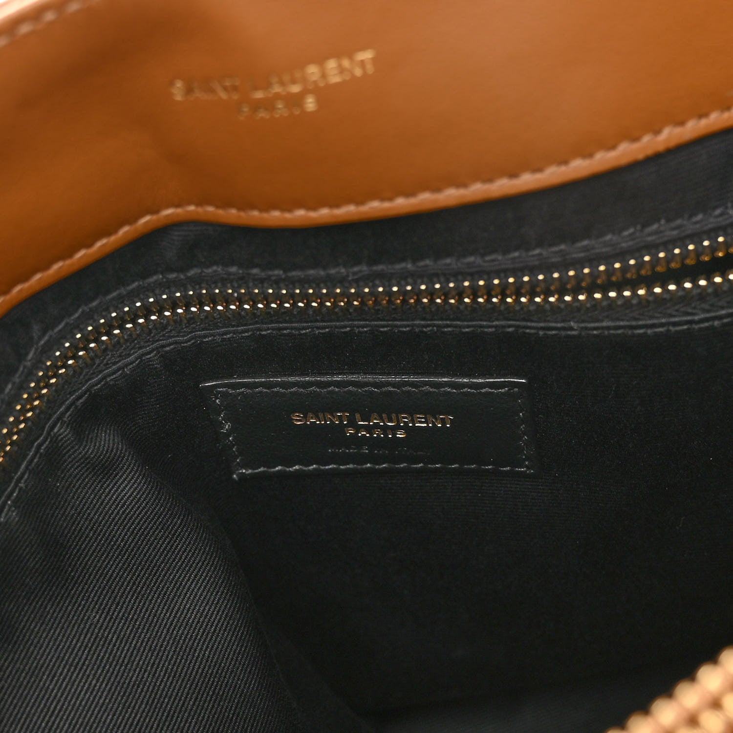 Saint Laurent Calfskin Y Quilted Monogram Medium Loulou Chain Satchel Dark Natural 6 of 9