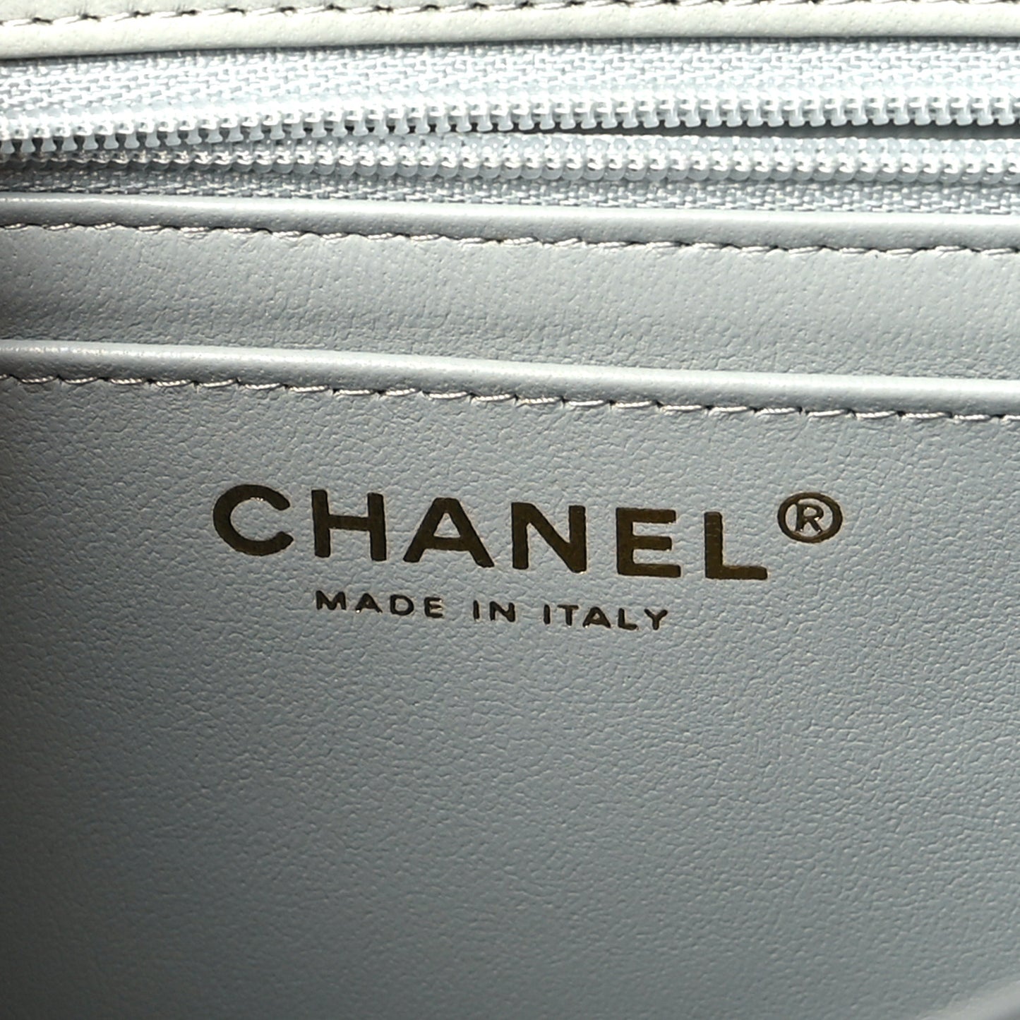 Lambskin Quilted Mini Square Flap Grey