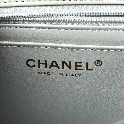 Chanel Lambskin Quilted Mini Square Flap Grey 6 of 11