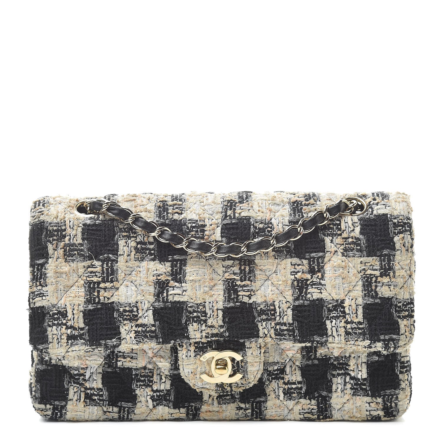 Chanel Tweed Quilted Medium Double Flap Multicolor 1 of 10