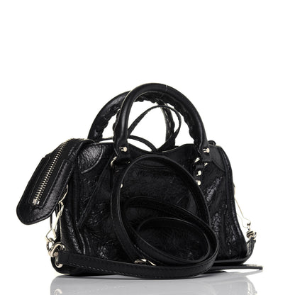 Balenciaga Agneau Classic Silver Hardware Nano City Black 4 of 14