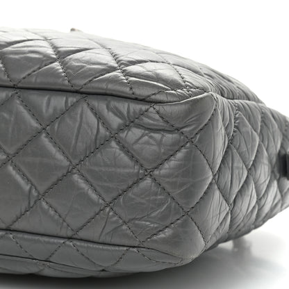 Chanel Aged Calfskin Quilted Large Reissue Camera Case Grey 10 of 11