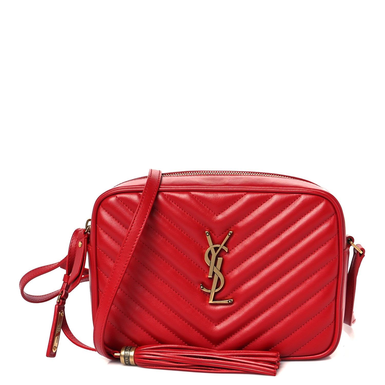 Saint Laurent Calfskin Matelasse Monogram Lou Camera Bag Rouge Eros 1 of 11