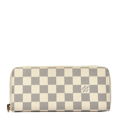 Louis Vuitton Damier Azur Clemence Wallet Rose Ballerine 1 of 7