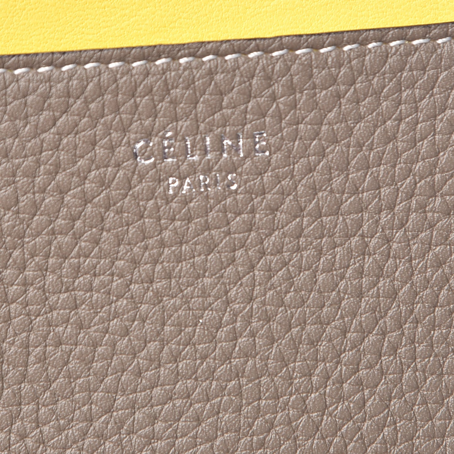 Drummed Calfskin Bi-Color Card Holder Souris