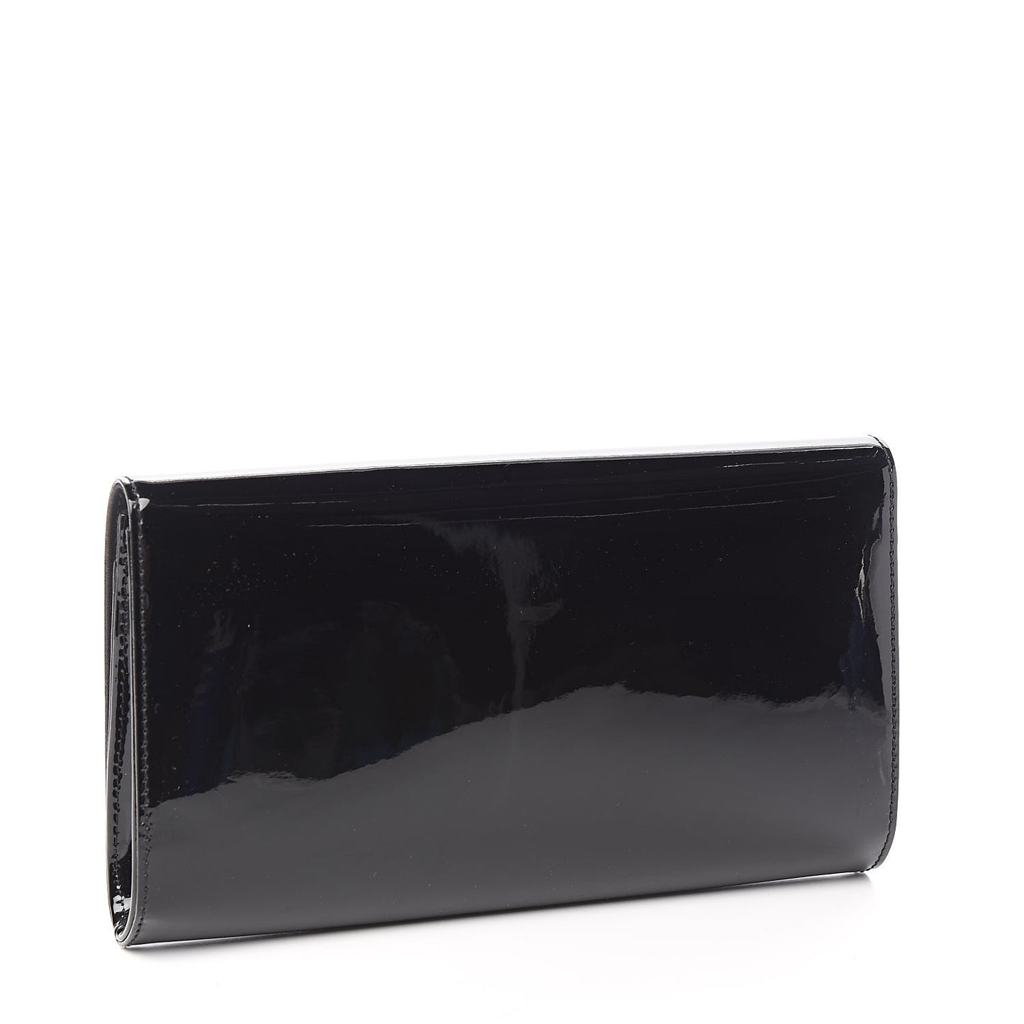 Patent Louise Clutch Black