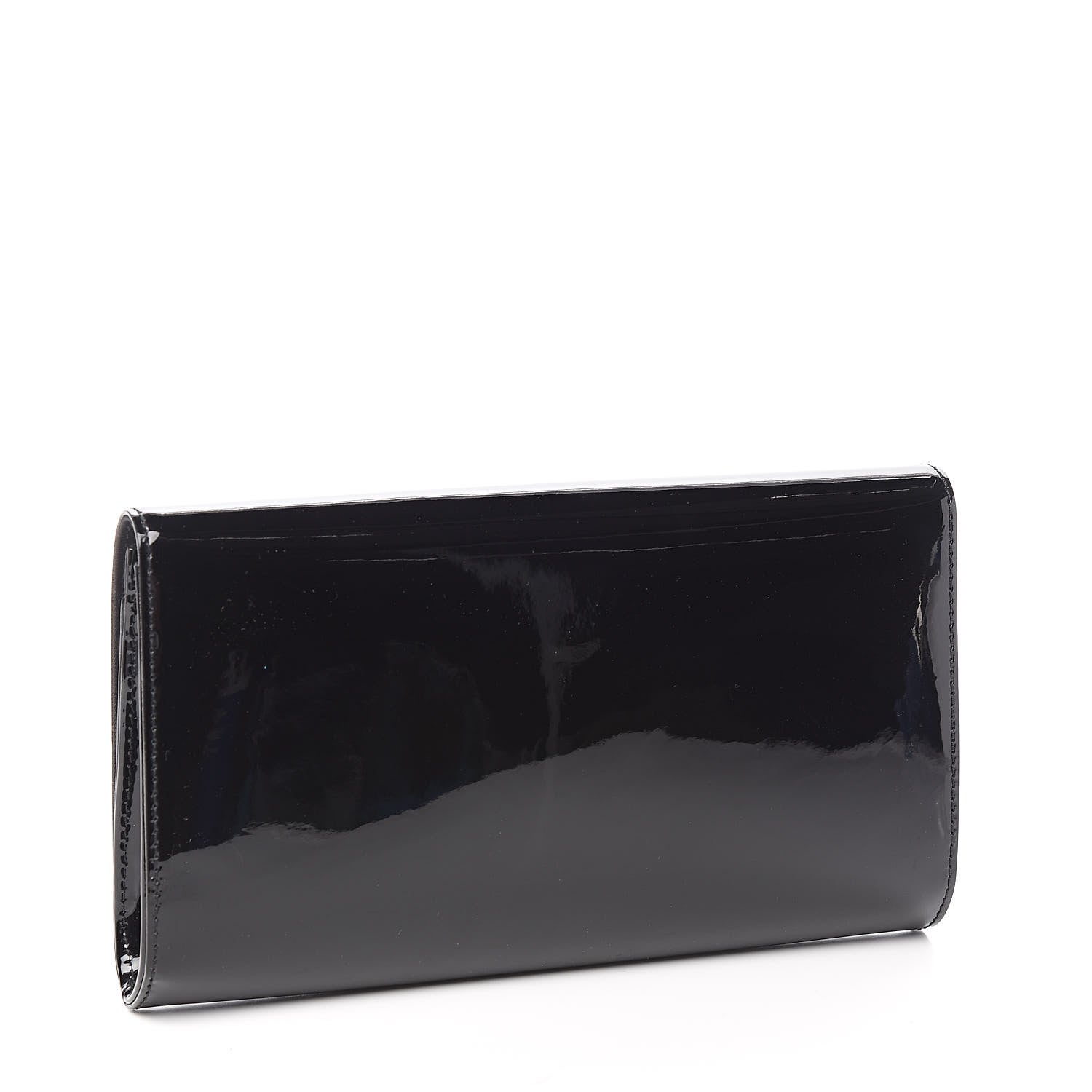 Louis Vuitton Patent Louise Clutch Black 3 of 7