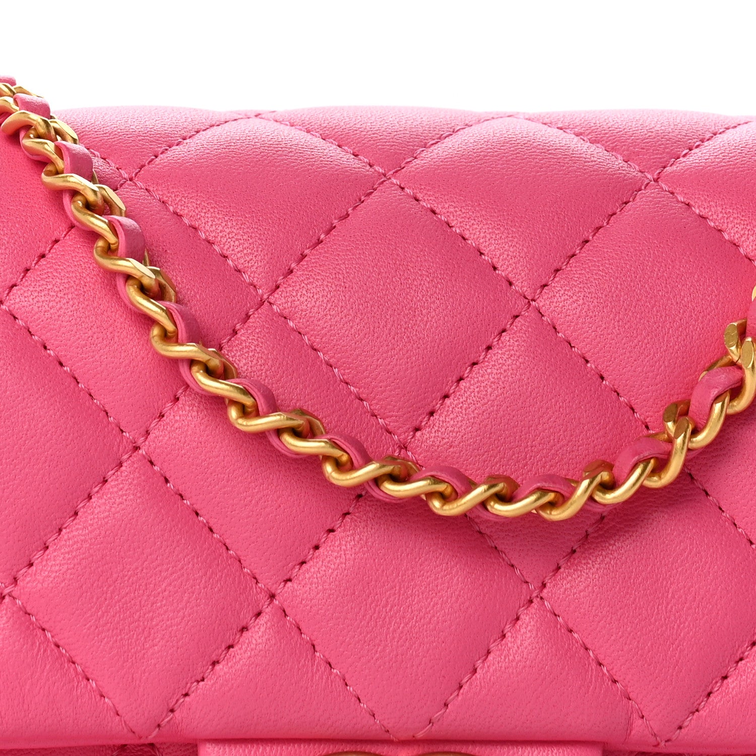 Chanel Lambskin Enamel Quilted Small Coco Hearts Flap Pink 8 of 12