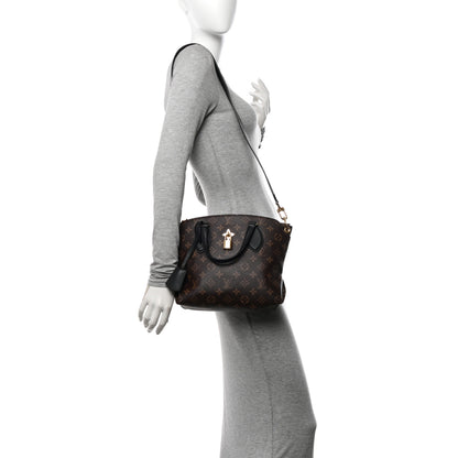Louis Vuitton Monogram Flower Zipped Tote PM Black 2 of 12