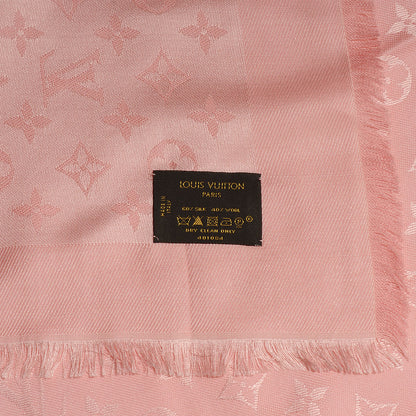 Louis Vuitton Wool Silk Monogram Shawl Rose Petale 5 of 5