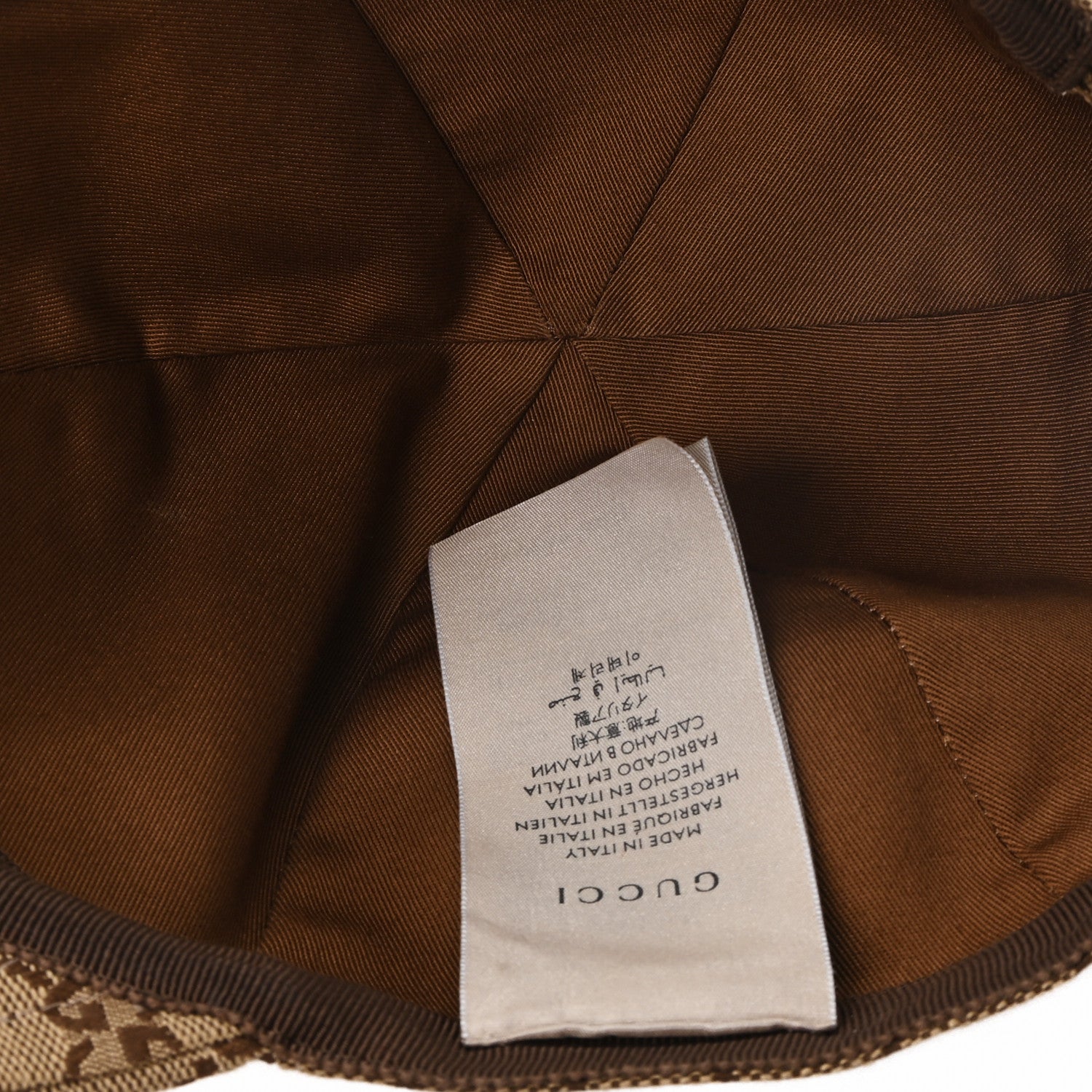 Gucci Monogram Textured Dollar Calfskin Zeno Baseball Hat XL Beige 7 of 10