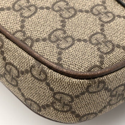 Gucci GG Supreme Monogram Textured Dollar Calfskin Web Mini Ophidia Envelope Shoulder Bag Beige Ebony New Acero 14 of 14