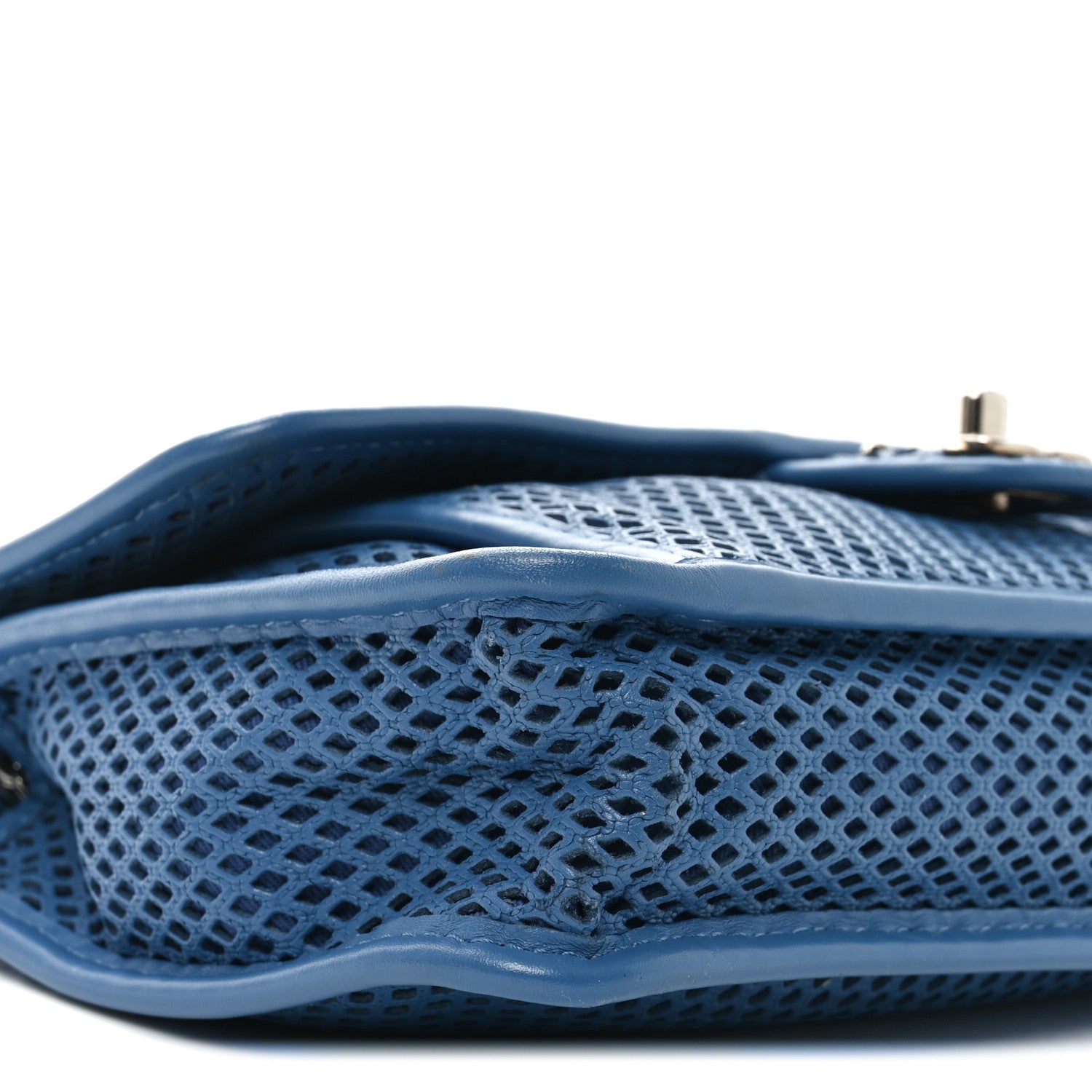 Chanel Perforated Calfskin Large Up In The Air Flap Blue 9 of 10