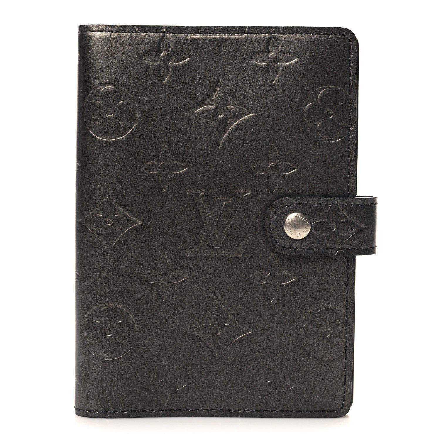 Louis Vuitton Mat Monogram Small Ring Agenda Cover Black 1 of 7