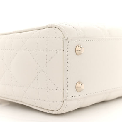 Christian Dior Lambskin Cannage Mini Lady Dior White 9 of 13