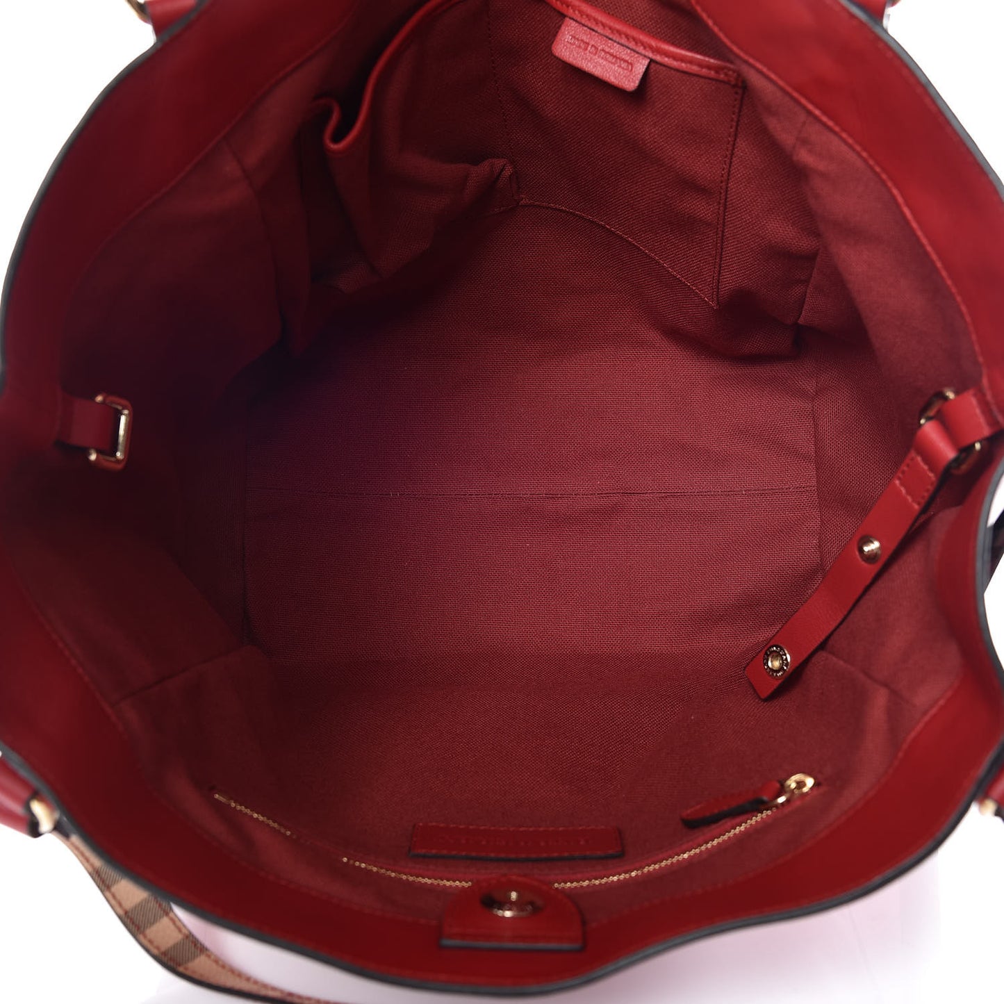 Calfskin Haymarket Check Small Canterbury Tote Red
