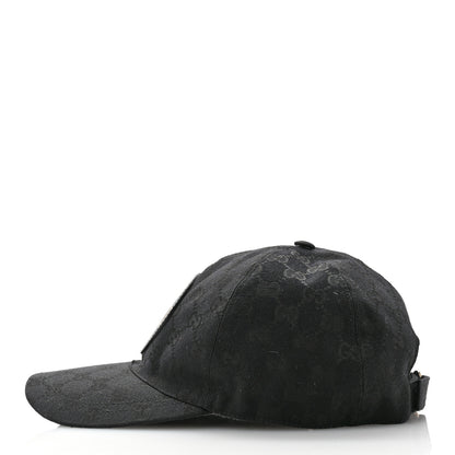 Gucci Monogram Textured Dollar Calfskin Zeno Baseball Hat S Black 4 of 11