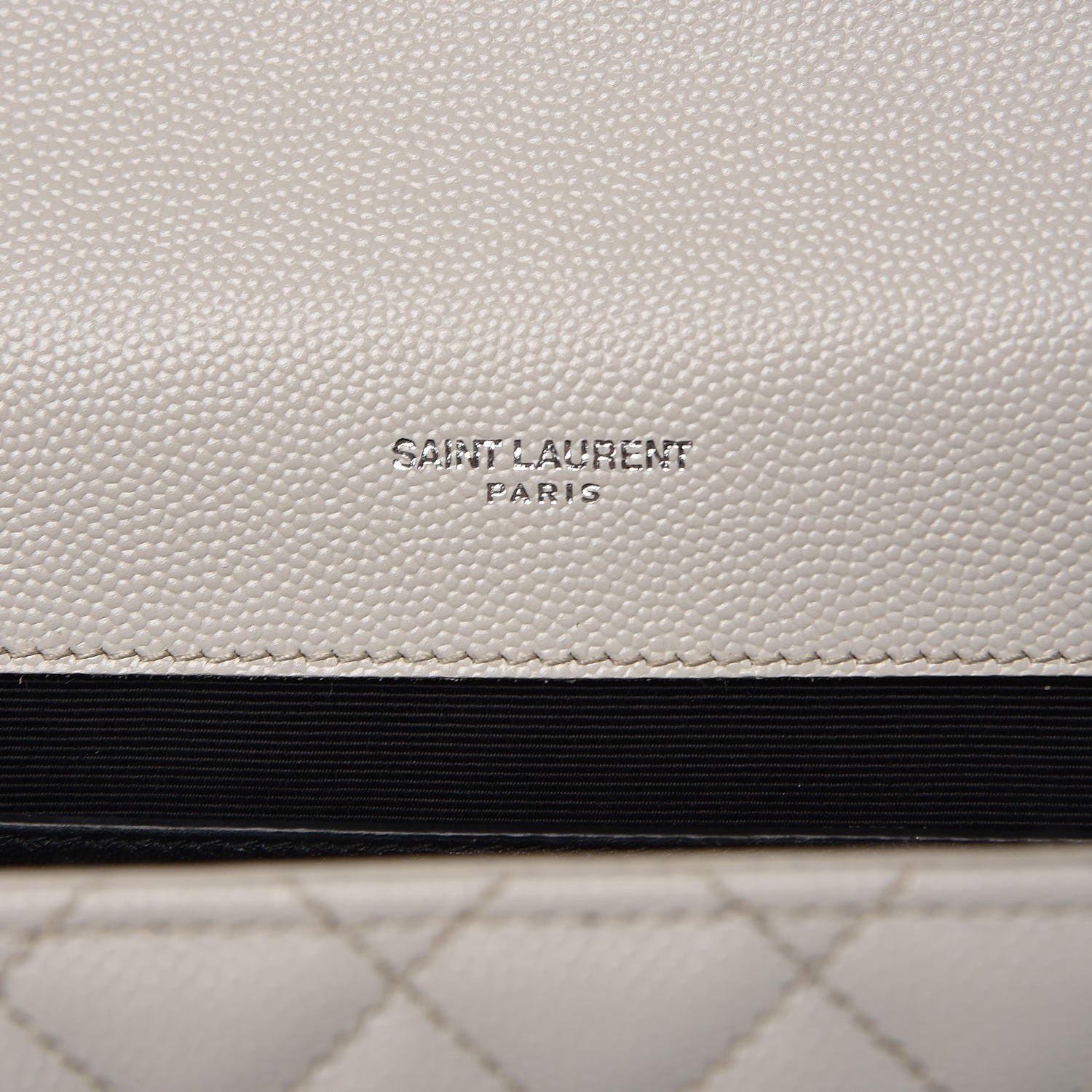 Saint Laurent Grain De Poudre Textured Mixed Matelasse Medium Triquilt Monogram Satchel Porcellana 7 of 8