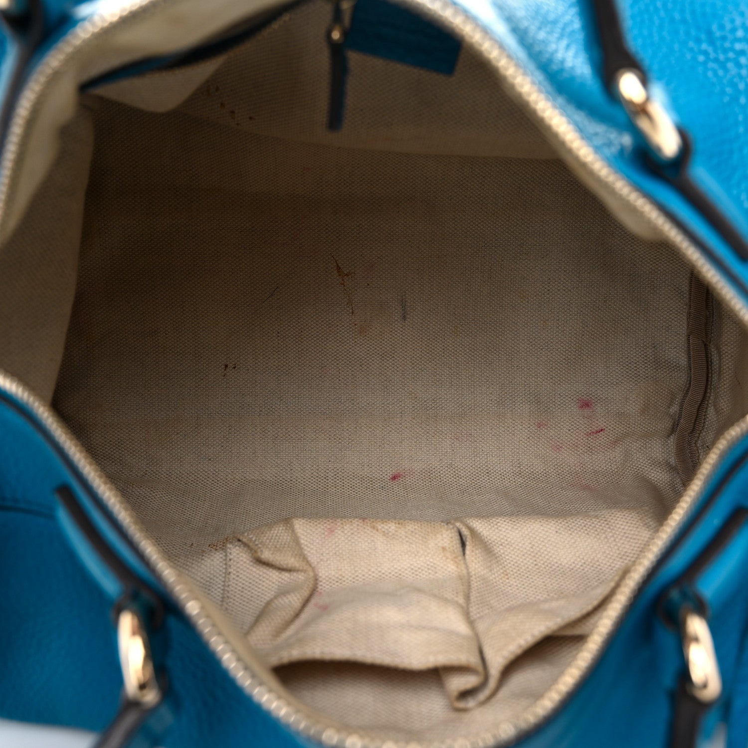 Gucci Calfskin Medium Soho Boston Riviera Blue 5 of 14