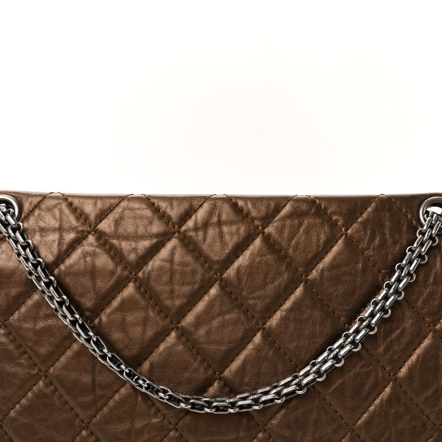 Chanel Metallic Aged Calfskin Quilted 2.55 Reissue 227 Flap Bronze 8 of 10
