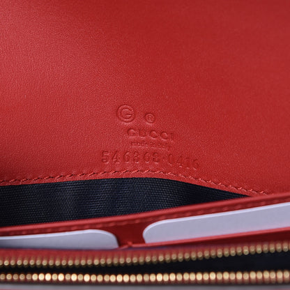 Gucci GG Supreme Monogram Blooms Chain Wallet Blue 8 of 9