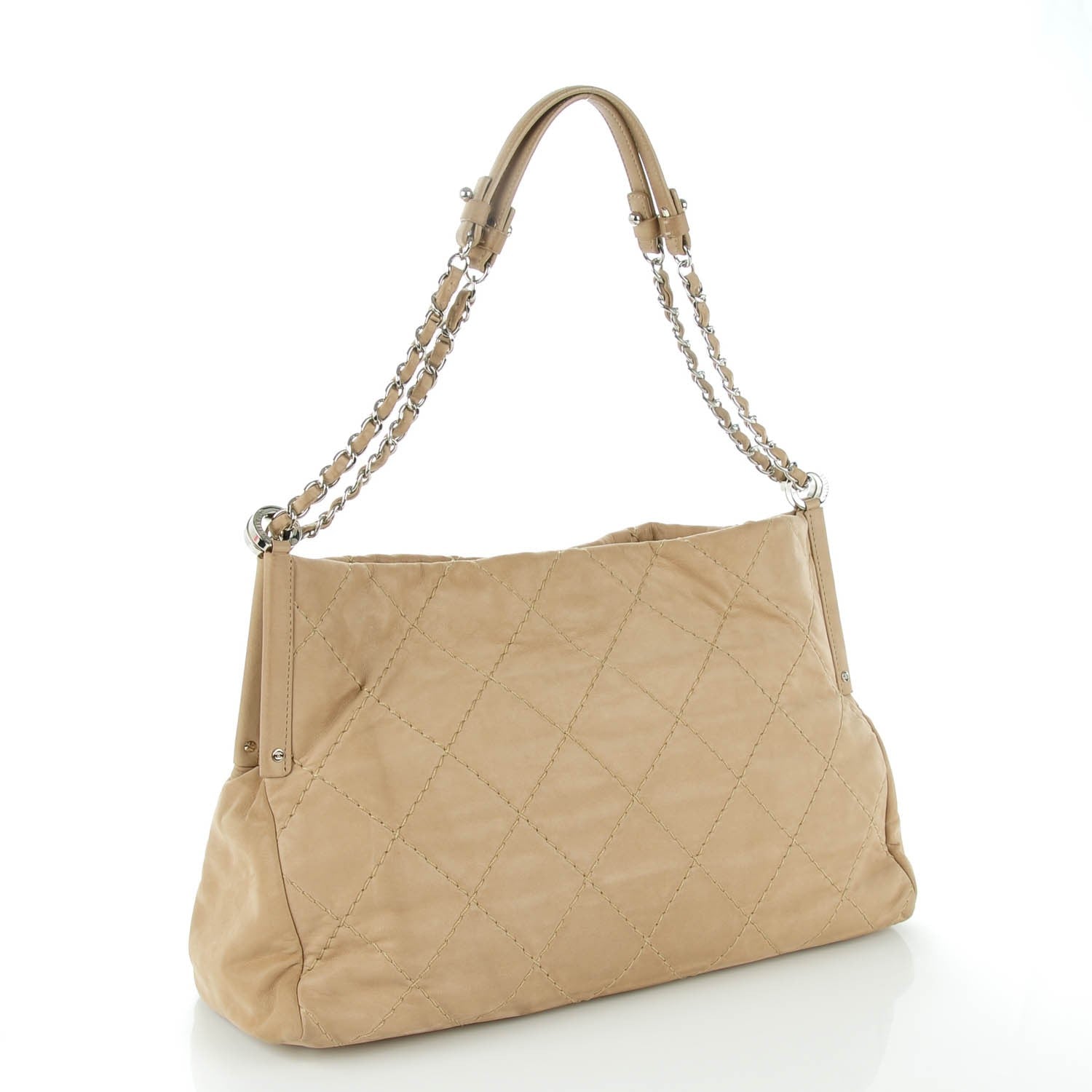 Chanel Iridescent Calfskin Small Sea Hit Tote Light Beige 3 of 7